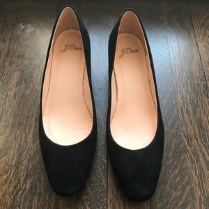 JCrew Suede Classic Block Heel Pump